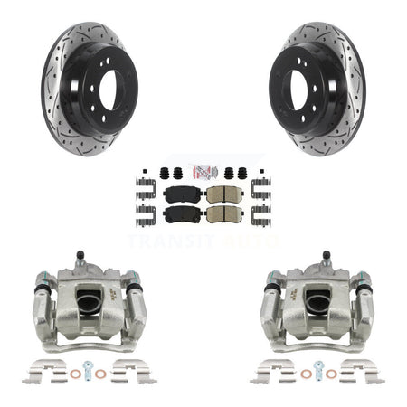 Rear Brake Caliper Drill Slot Rotors Ceramic Pad Kit For 2016 Kia Sportage From 12 10 15 KCD-101573N