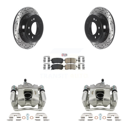 Rear Brake Caliper Drill Slot Rotors Ceramic Pad Kit For 2016 Kia Sportage From 12 10 15 KCD-101574N