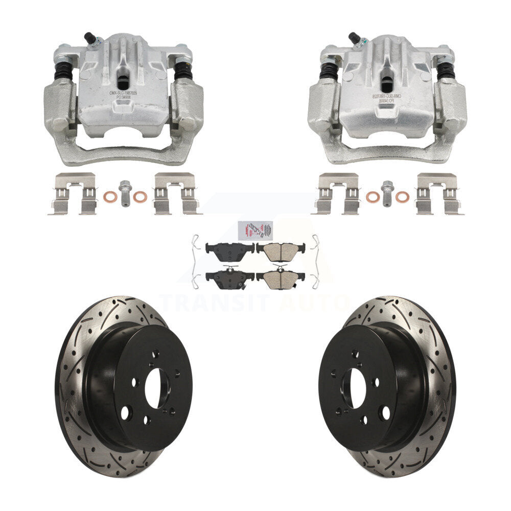 Rear Brake Caliper Drill Slot Rotor Ceramic Pad Kit For 2020 Subaru Crosstrek GAS engine KCD-101733N