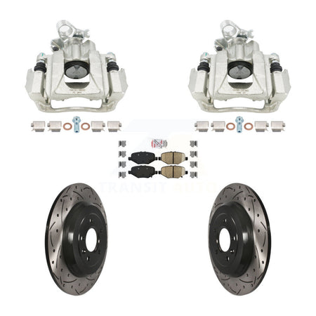 Rear Brake Caliper Drill Slot Rotors Ceramic Pad Kit For Ford Explorer Limited/Sport/XLT KCD-101797N