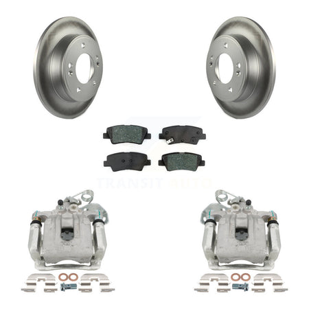 Rear Brake Caliper Coat Rotor & Semi-Metallic Pad Kit For 2017-2020 Hyundai Elantra 2.0L KCG-100002S