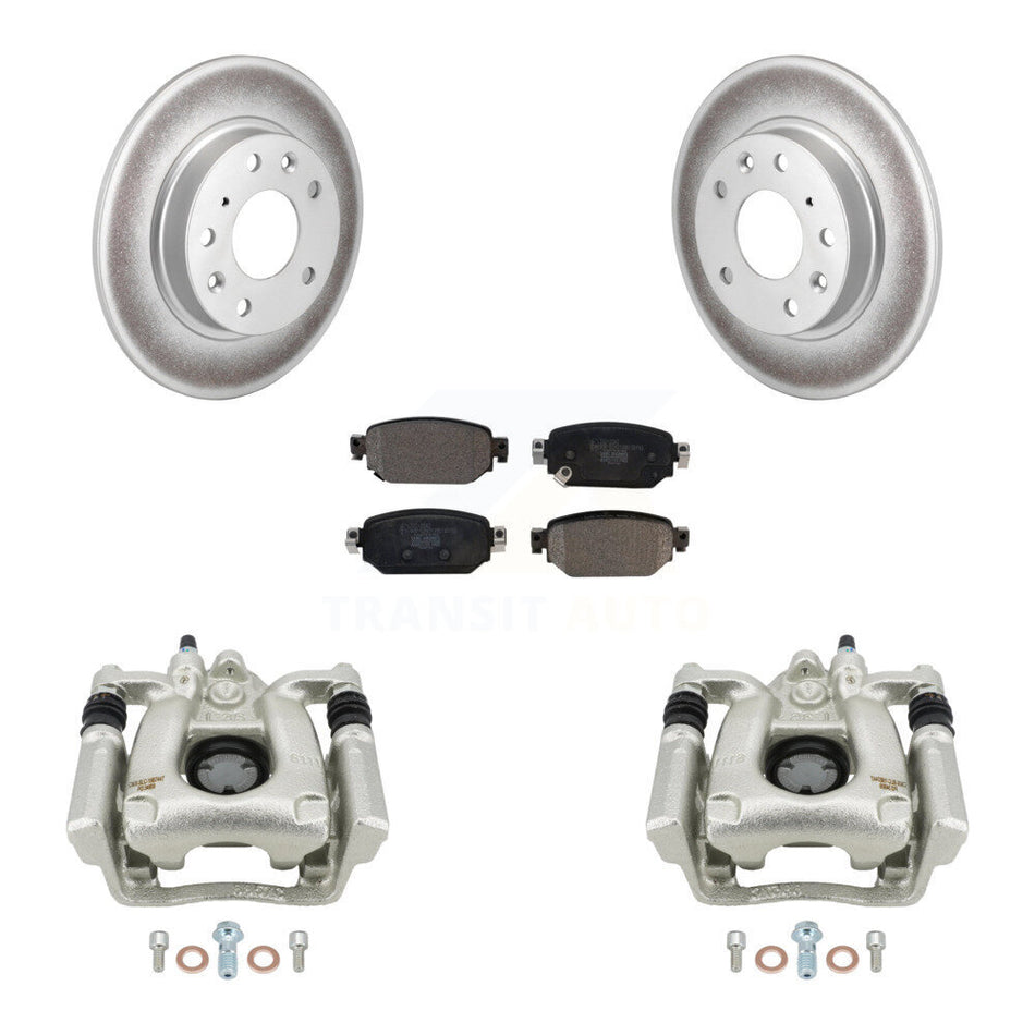 Rear Disc Brake Caliper Coated Rotors And Ceramic Pads Kit For Mazda 3 Sport KCG-100003T