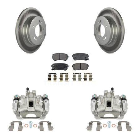 Rear Brake Caliper Coat Rotors & Ceramic Pad Kit For 2015-2016 Hyundai Sonata GAS engine KCG-100009T