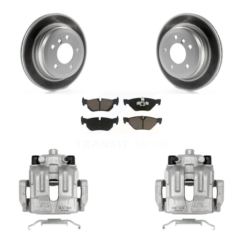 Rear Disc Brake Caliper Coated Rotors And Ceramic Pads Kit For BMW 328i xDrive X1 328xi 325xi KCG-100010C