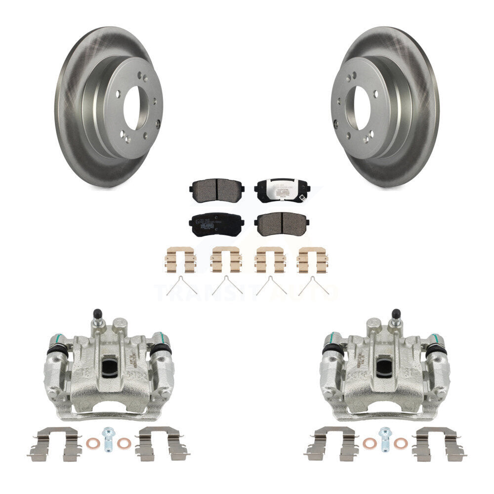 Rear Disc Brake Caliper Coated Rotors And Ceramic Pads Kit For Hyundai Sonata Kia Optima KCG-100010T