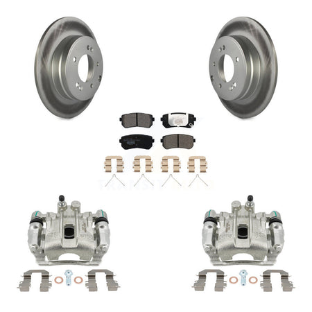 Rear Disc Brake Caliper Coated Rotors And Ceramic Pads Kit For Hyundai Sonata Kia Optima KCG-100010T