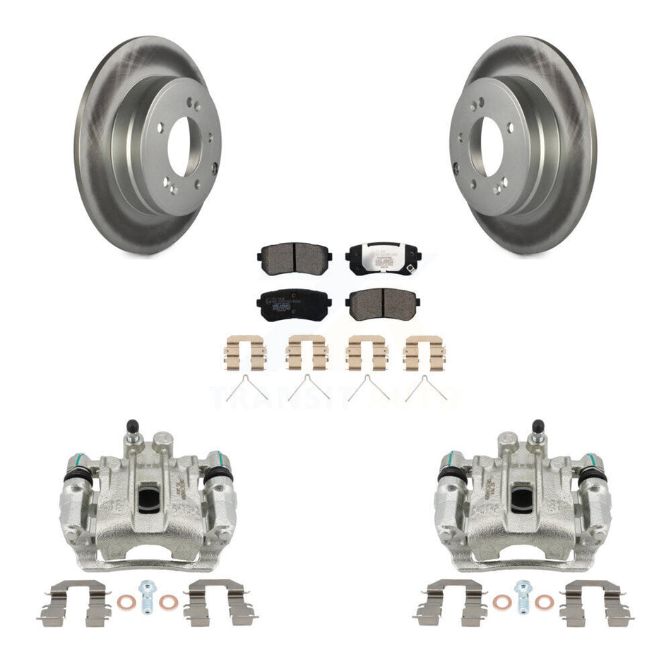 Rear Disc Brake Caliper Coated Rotors And Ceramic Pads Kit For Hyundai Sonata Kia Optima KCG-100010T