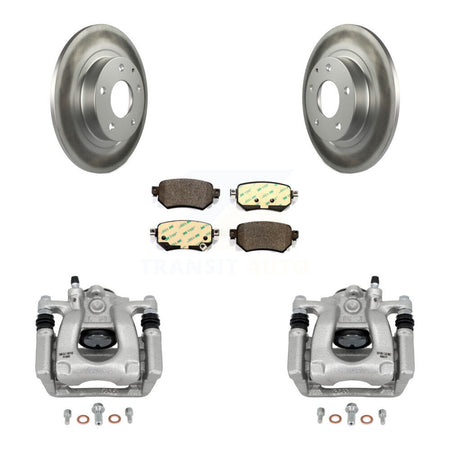 Rear Disc Brake Caliper Coated Rotors And Ceramic Pads Kit For 2016-2021 Mazda 6 KCG-100012T