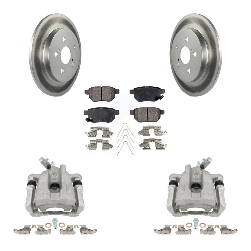 Rear Brake Caliper Coat Rotor And Ceramic Pad Kit For Toyota Corolla Matrix Pontiac Vibe KCG-100014T