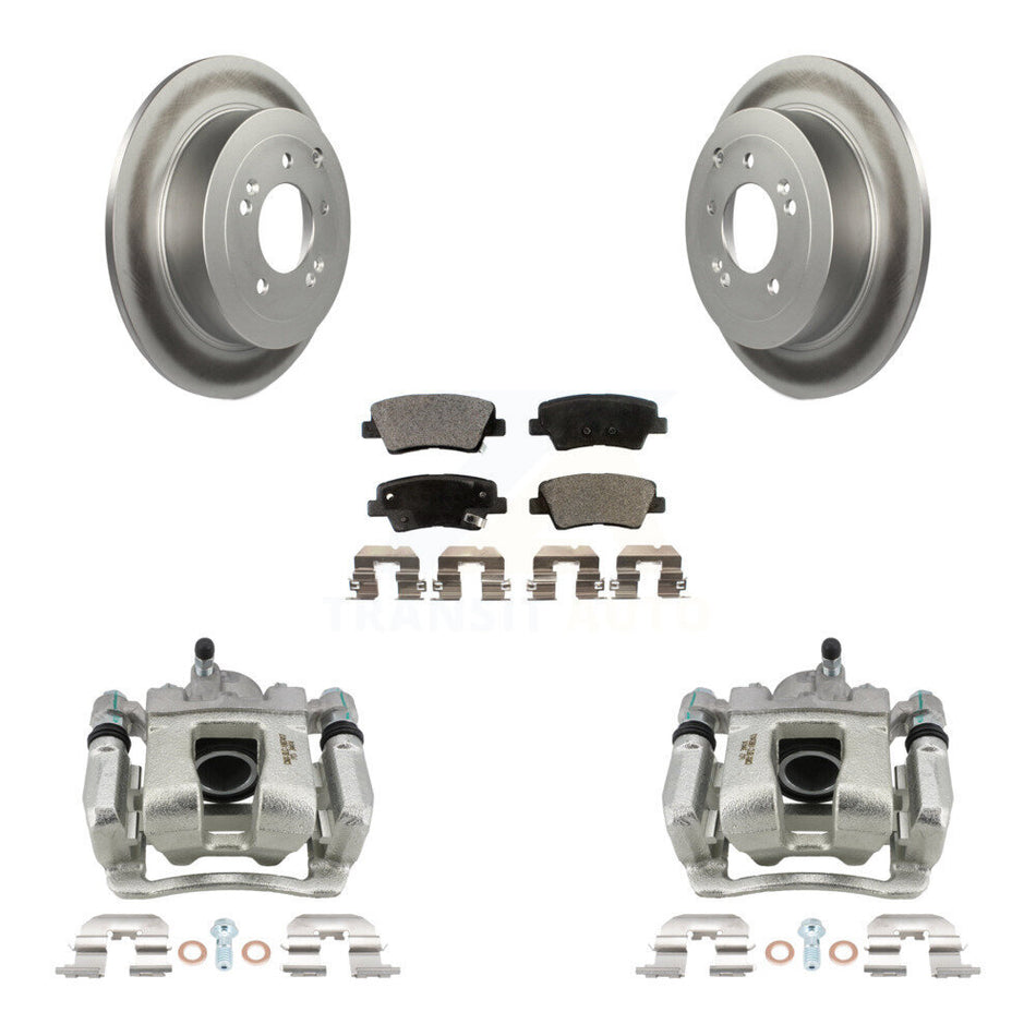 Rear Disc Brake Caliper Coated Rotor And Ceramic Pad Kit For Hyundai Tucson Kia Sportage KCG-100019T