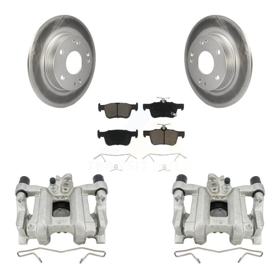 Rear Disc Brake Caliper Coated Rotors And Ceramic Pads Kit For Honda Civic KCG-100024C