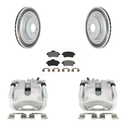 Rear Disc Brake Caliper Coated Rotors And Semi-Metallic Pads Kit For Mercedes-Benz GL450 GLS550 GL550 ML63 AMG KCG-100024S