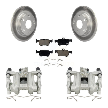 Rear Disc Brake Caliper Coated Rotors And Ceramic Pads Kit For Honda Civic Insight KCG-100025C
