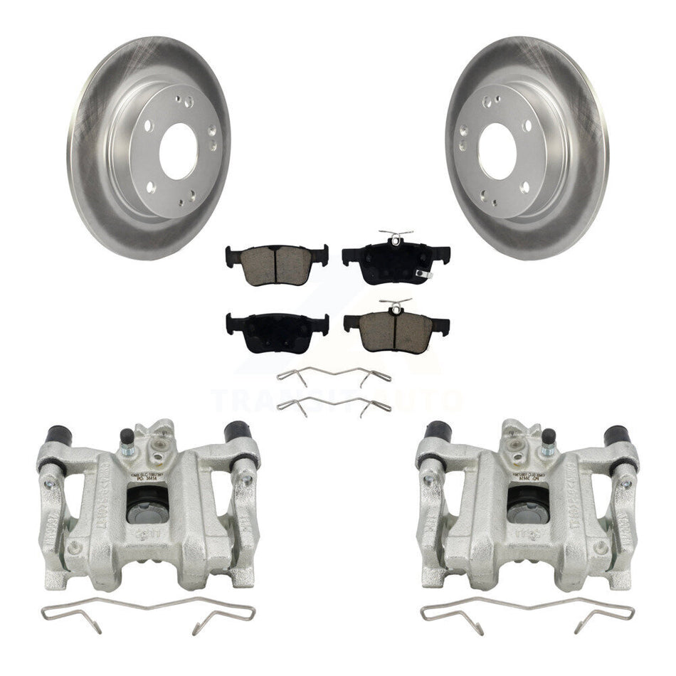 Rear Disc Brake Caliper Coated Rotors And Ceramic Pads Kit For Honda Civic Insight KCG-100025C