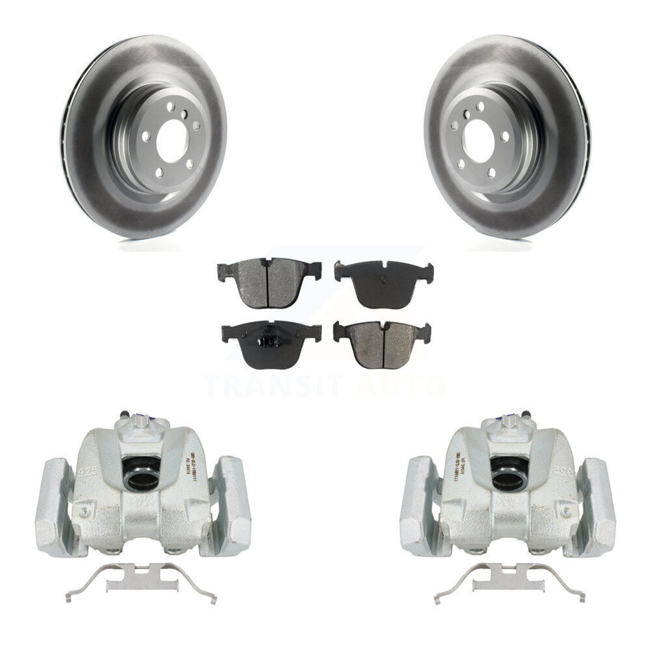 Rear Disc Brake Caliper Coated Rotors And Semi-Metallic Pads Kit For BMW 750Li xDrive 750i 550i GT Alpina B7 760Li B7L KCG-100027S