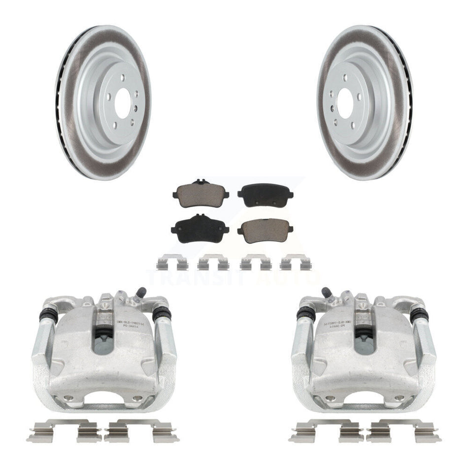 Rear Disc Brake Caliper Coated Rotors And Ceramic Pads Kit For Mercedes-Benz GL450 GLS550 GL550 ML63 AMG KCG-100028C