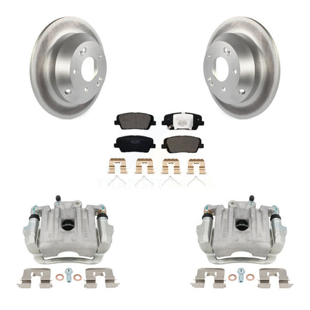 Rear Brake Caliper Coat Rotors Ceramic Pad Kit For Kia Sorento With Red Painted Calipers KCG-100028T