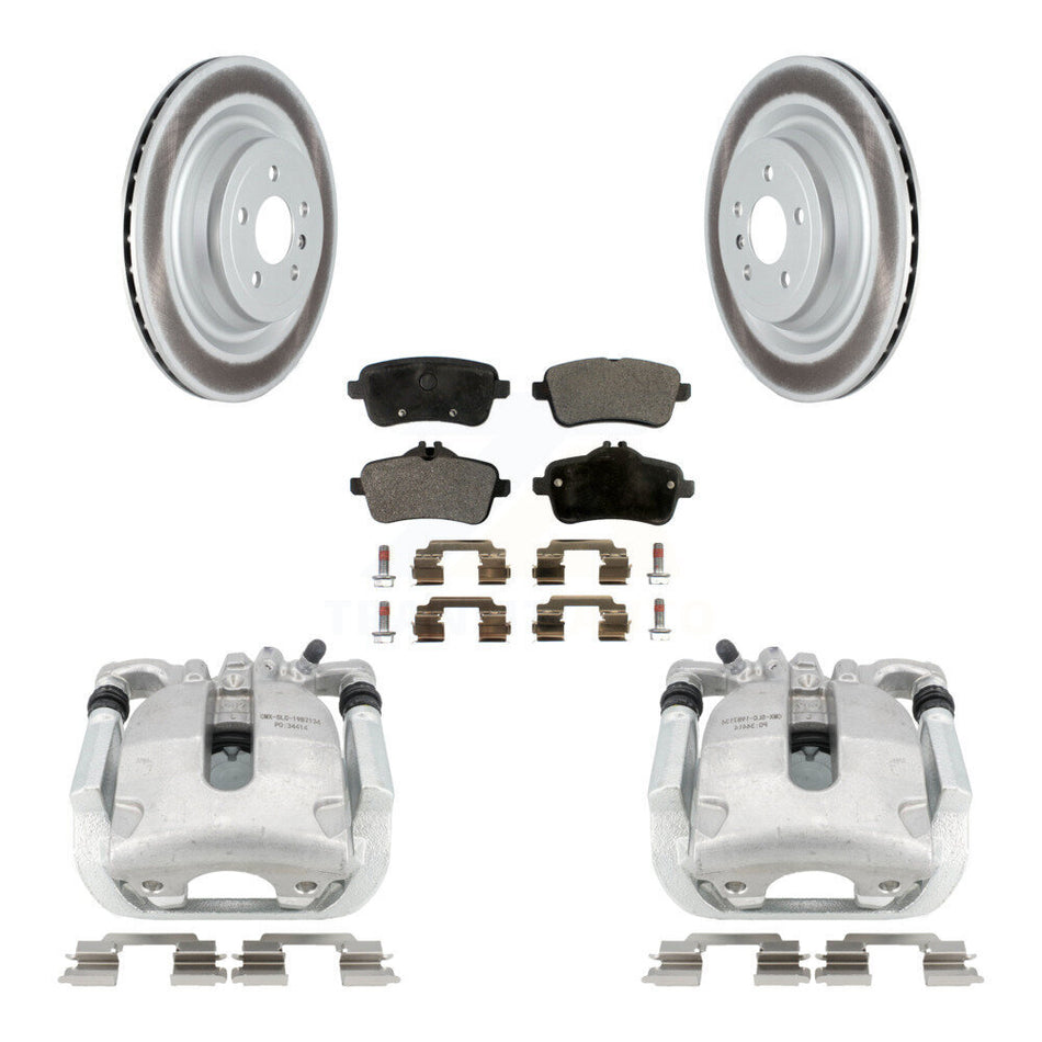 Rear Disc Brake Caliper Coated Rotors And Semi-Metallic Pads Kit For Mercedes-Benz GL450 GLS550 GL550 ML63 AMG KCG-100029P