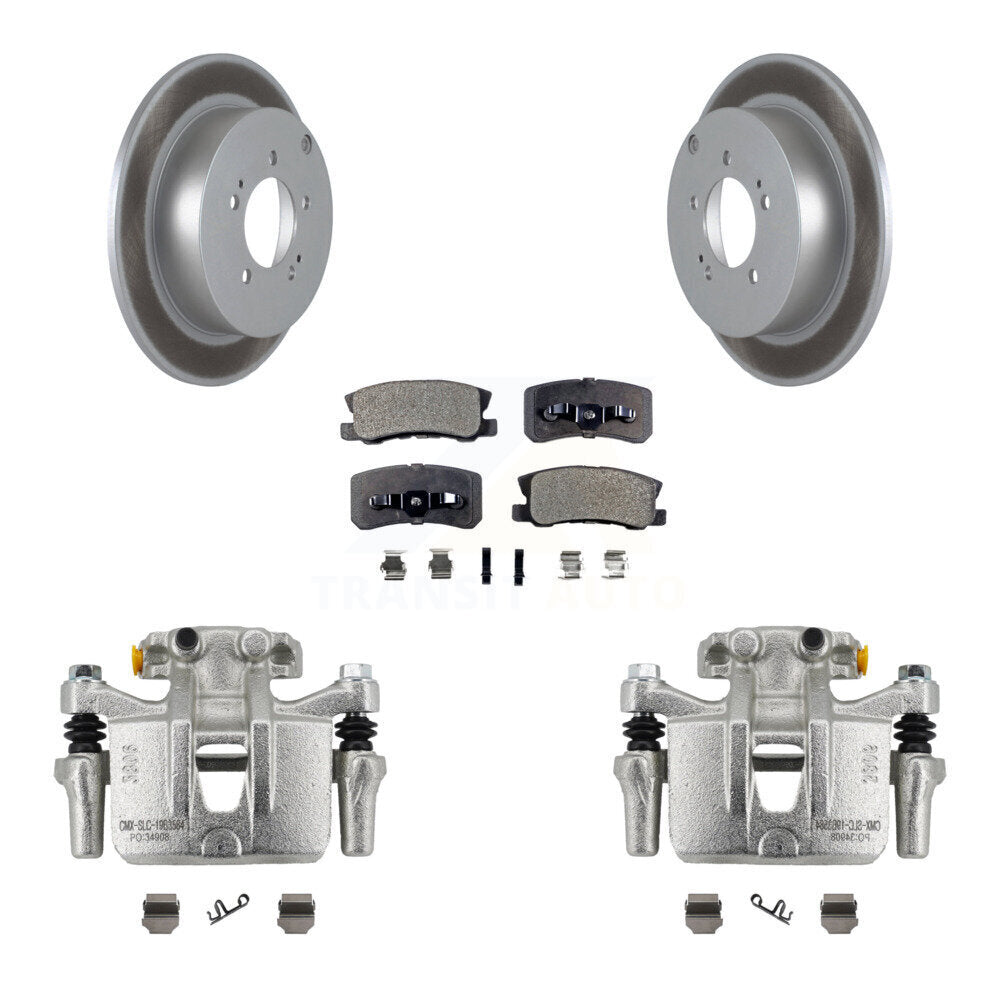 Rear Disc Brake Caliper Coated Rotor And Ceramic Pad Kit For Mitsubishi Lancer Outlander KCG-100031T