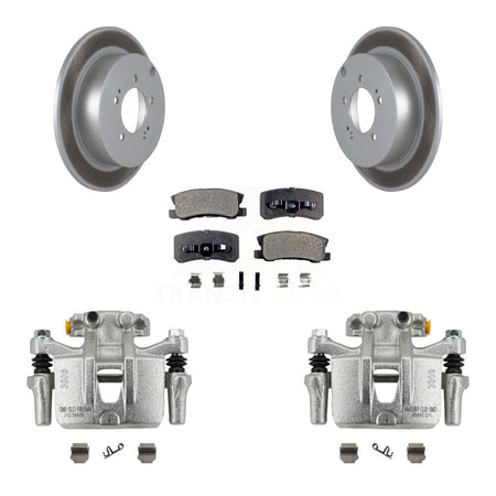 Rear Disc Brake Caliper Coated Rotor And Ceramic Pad Kit For Mitsubishi Lancer Outlander KCG-100031T