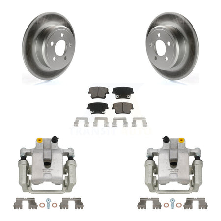 Rear Brake Caliper Coat Rotors Ceramic Pad Kit For Dodge Chrysler 300 Charger Challenger KCG-100032C