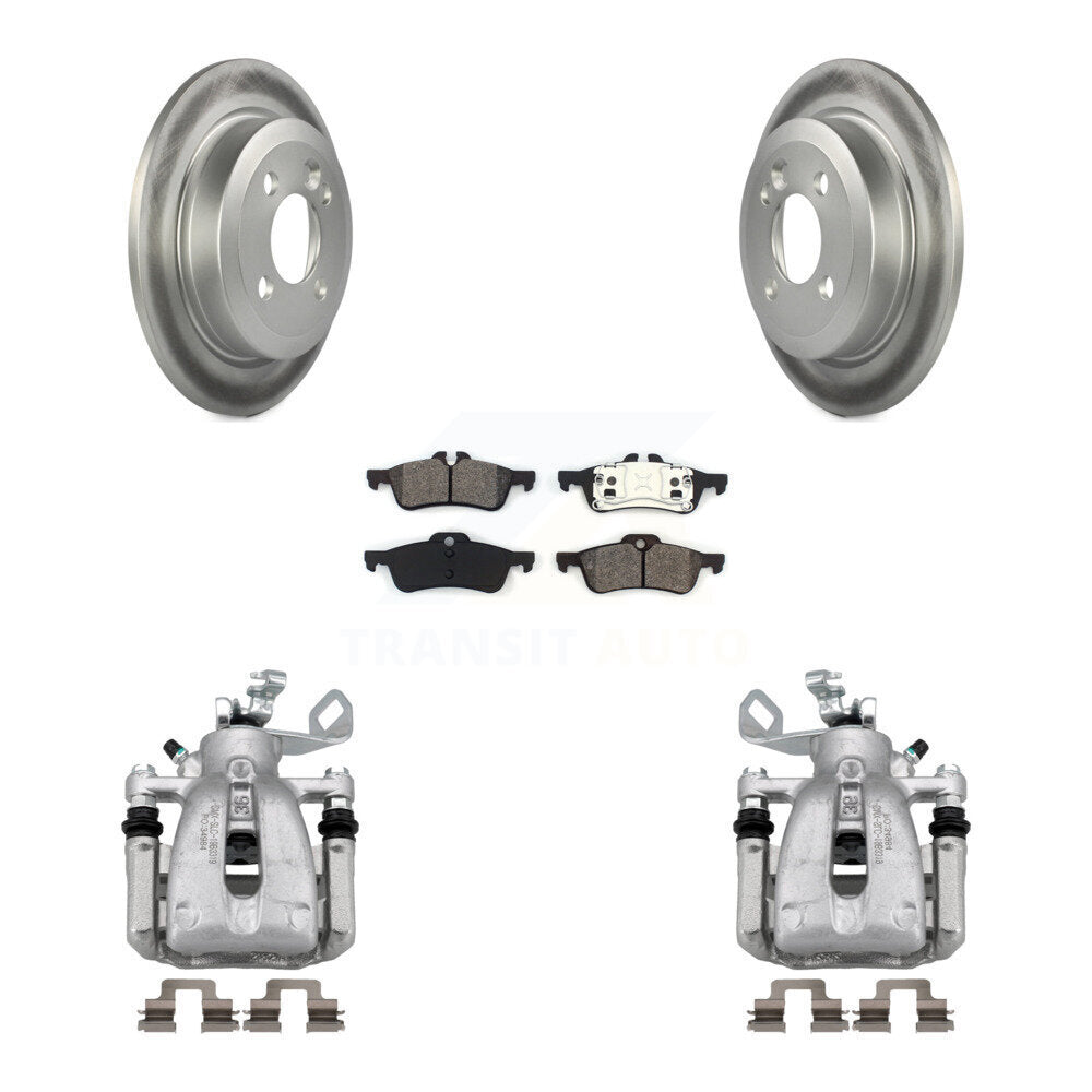 Rear Brake Caliper Coat Rotor And Semi-Metallic Pad Kit For 2007 Mini Cooper Convertible KCG-100033S