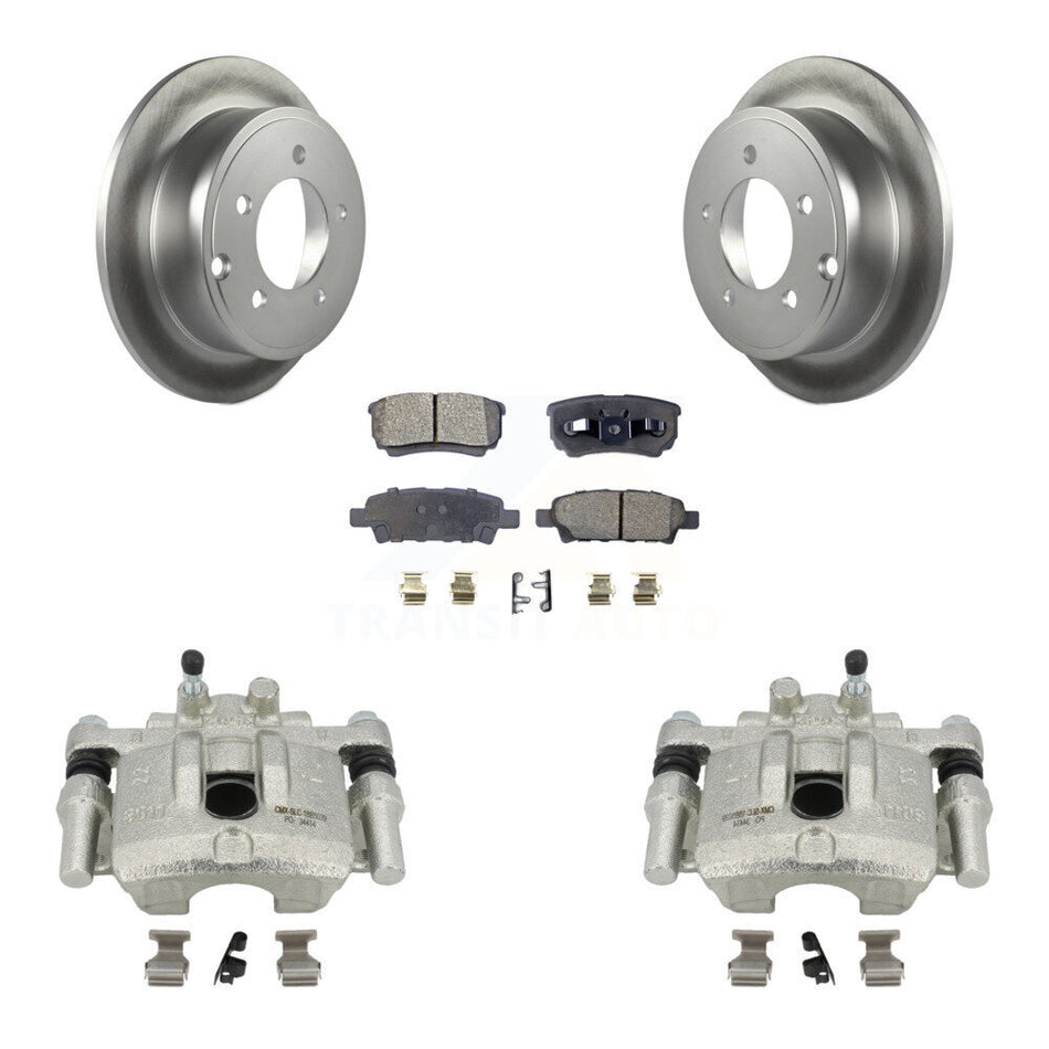Rear Disc Brake Caliper Coated Rotors And Ceramic Pads Kit For Jeep Dodge Patriot Chrysler Compass Avenger 200 Caliber Sebring Mitsubishi Lancer KCG-100033T