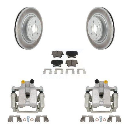 Rear Disc Brake Caliper Coat Rotor Ceramic Pad Kit For Dodge Charger With Police Package KCG-100034C