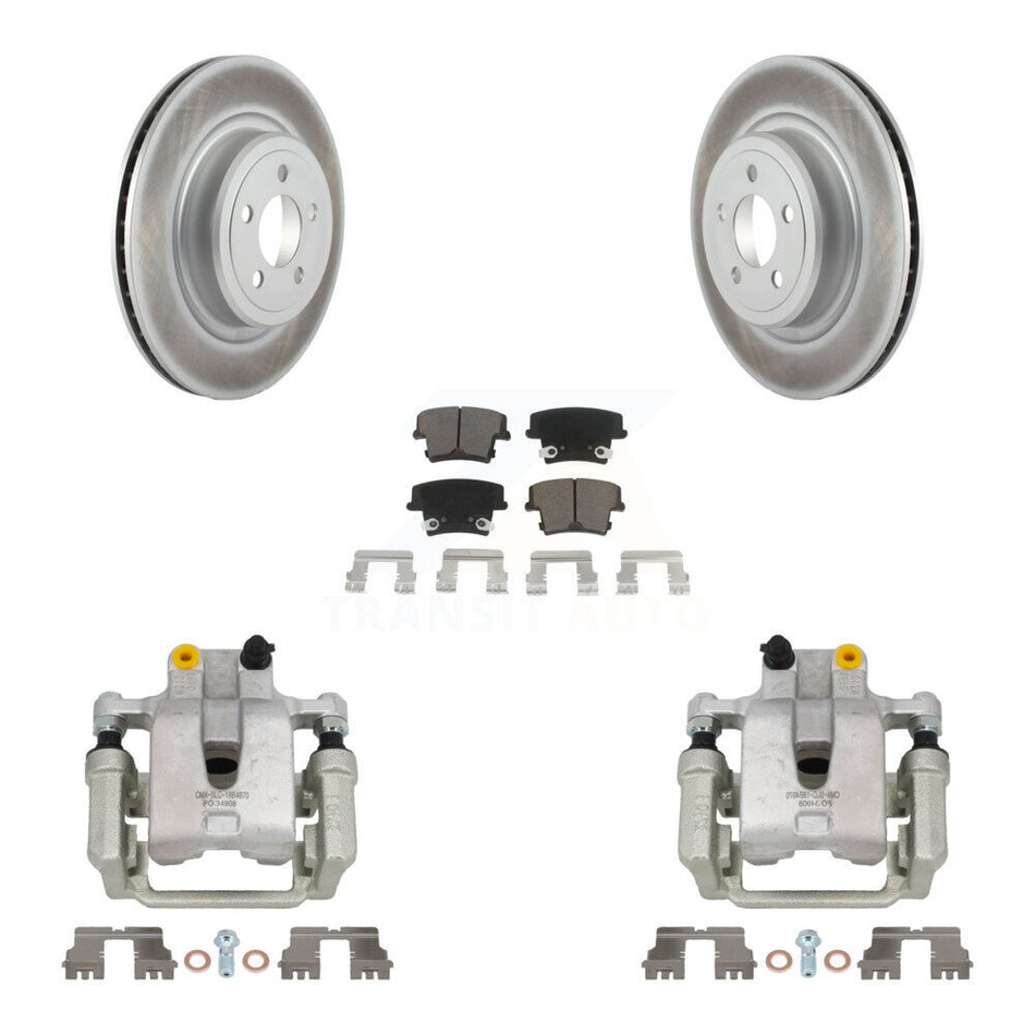 Rear Disc Brake Caliper Coat Rotor Ceramic Pad Kit For Dodge Charger With Police Package KCG-100034C