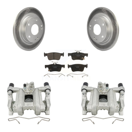 Rear Disc Brake Caliper Coated Rotors And Ceramic Pads Kit For Honda Civic KCG-100036T
