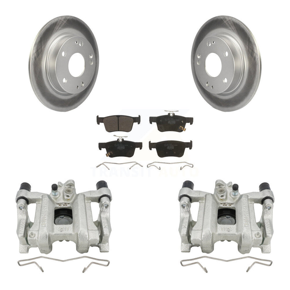 Rear Disc Brake Caliper Coated Rotors And Ceramic Pads Kit For Honda Civic KCG-100036T
