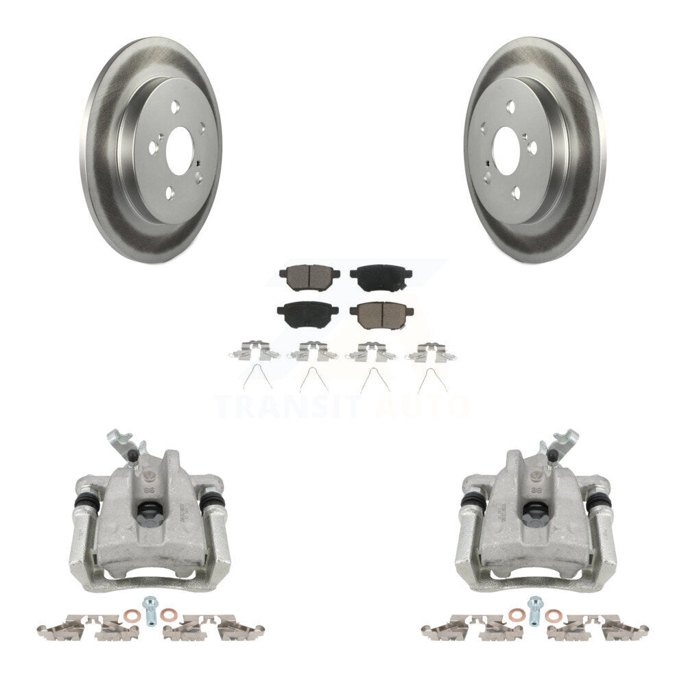 Rear Brake Caliper Coat Rotor And Ceramic Pad Kit For Toyota Corolla Matrix Pontiac Vibe KCG-100038C