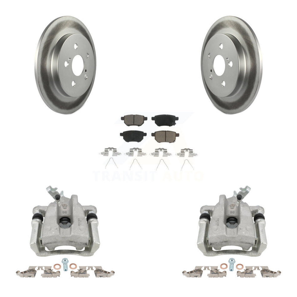 Rear Brake Caliper Coat Rotor And Ceramic Pad Kit For Toyota Corolla Matrix Pontiac Vibe KCG-100038C