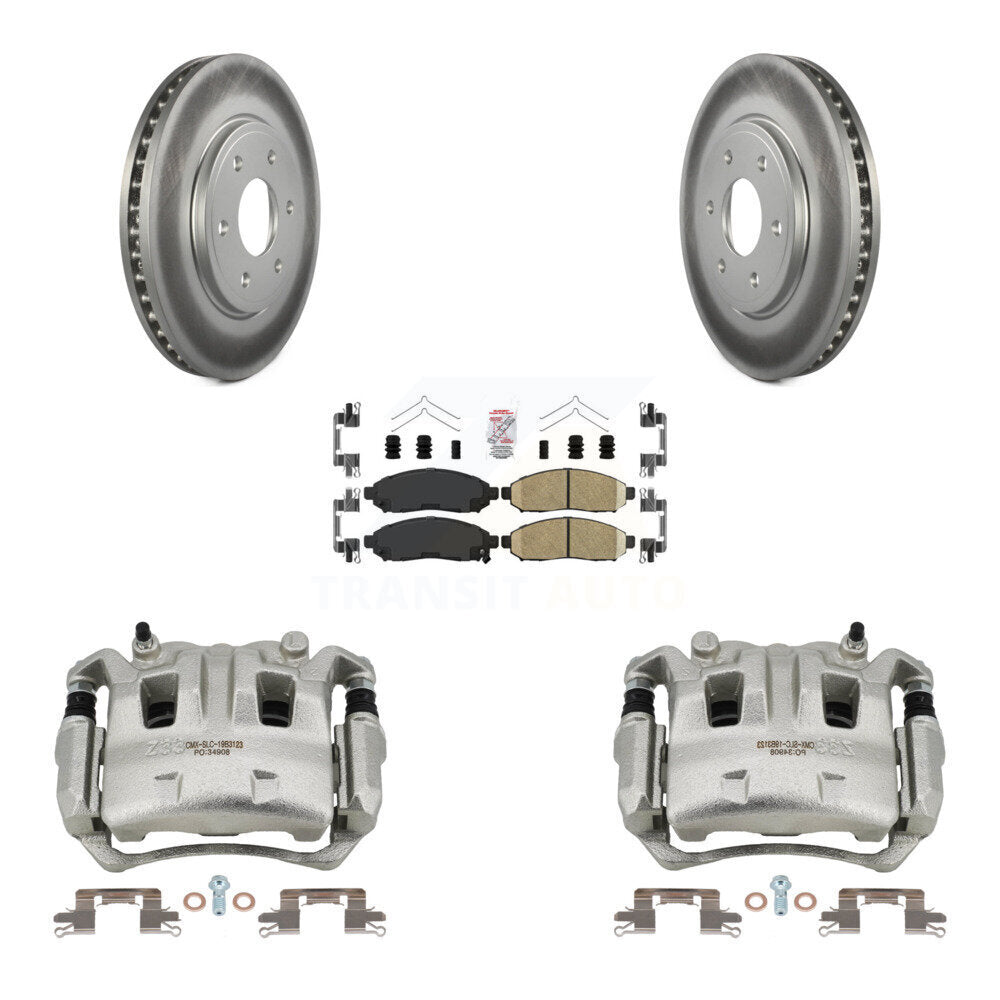 Front Disc Brake Caliper Coat Rotor & Ceramic Pad Kit For Nissan Frontier Suzuki Equator KCG-100038N
