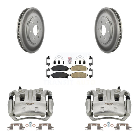 Front Disc Brake Caliper Coat Rotor & Ceramic Pad Kit For Nissan Frontier Suzuki Equator KCG-100038N
