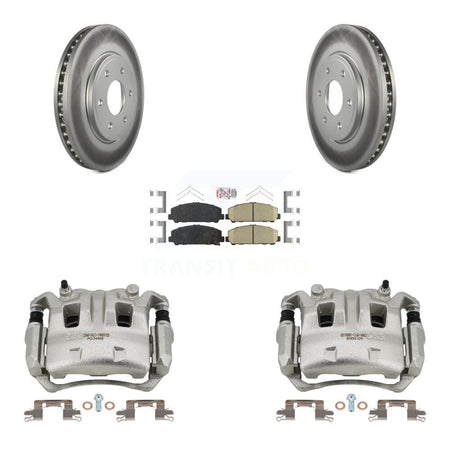 Front Disc Brake Caliper Coated Rotors And Ceramic Pads Kit For Suzuki Equator KCG-100039N