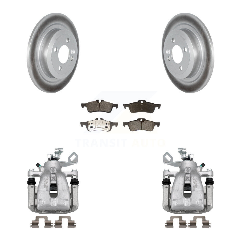 Rear Brake Caliper Coat Rotor And Semi-Metallic Pad Kit For 2007 Mini Cooper Convertible KCG-100040P