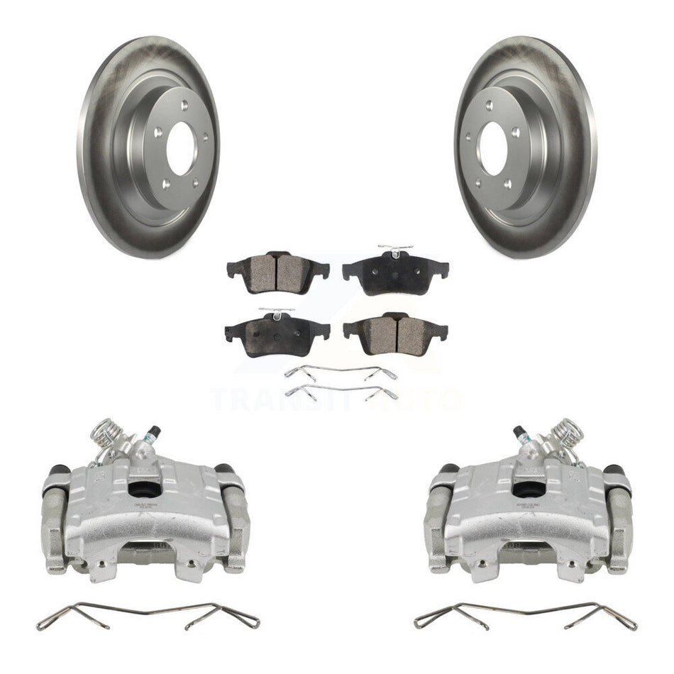 Rear Disc Brake Caliper Coated Rotors And Ceramic Pads Kit For Mazda 5 KCG-100040T