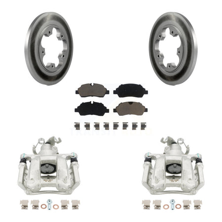 Rear Disc Brake Caliper Coat Rotor & Ceramic Pad Kit For Ford Transit-250 Transit-150 HD KCG-100044C