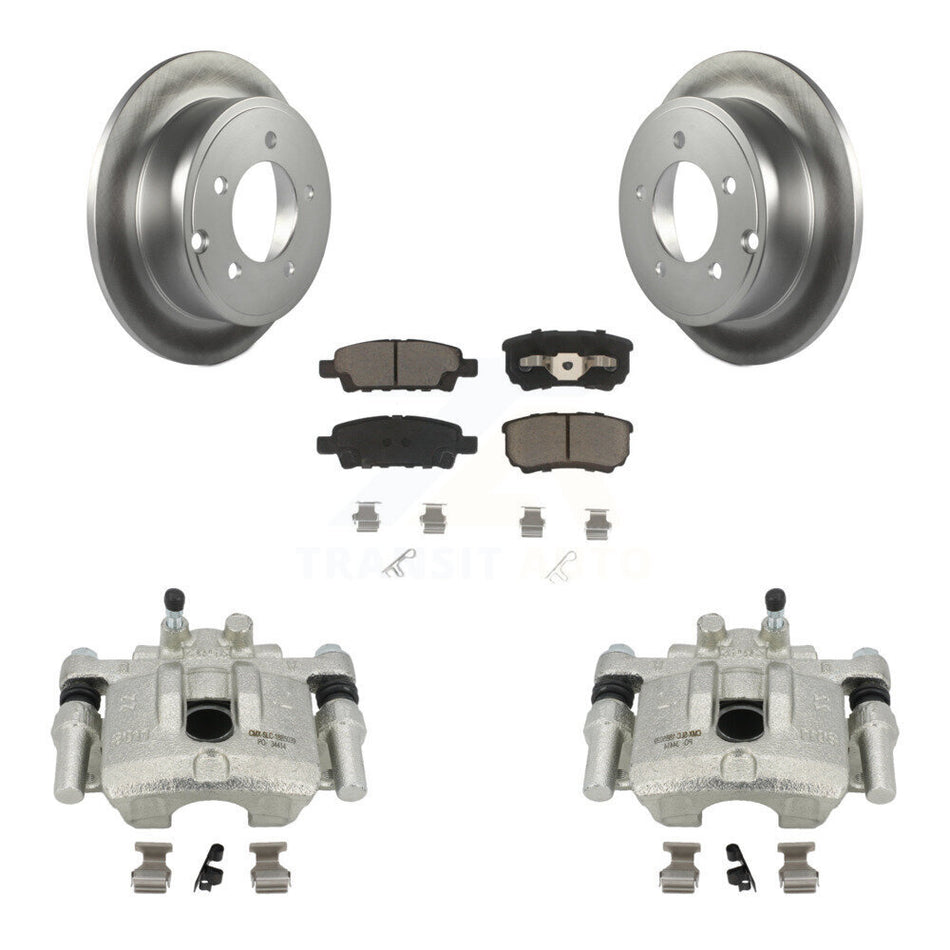 Rear Disc Brake Caliper Coated Rotors And Ceramic Pads Kit For Jeep Dodge Patriot Chrysler Compass Avenger 200 Caliber Sebring Mitsubishi Lancer KCG-100046C