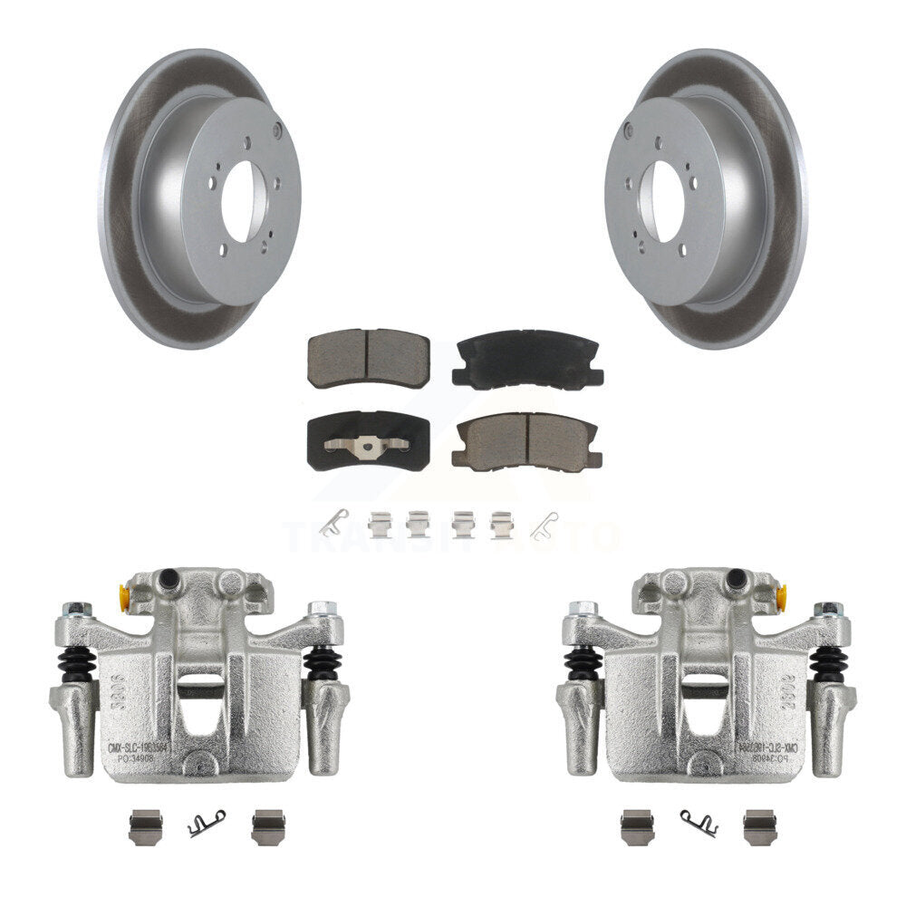 Rear Disc Brake Caliper Coated Rotor And Ceramic Pad Kit For Mitsubishi Lancer Outlander KCG-100047C