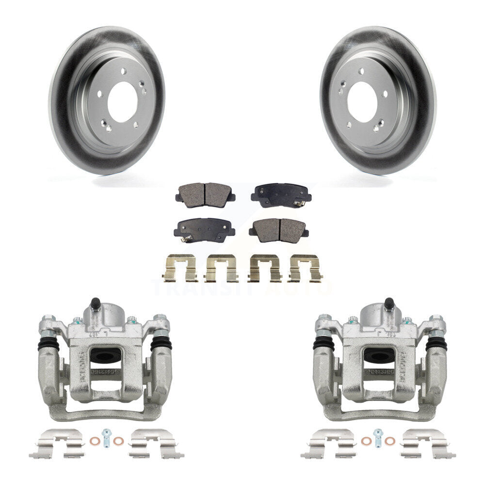 Rear Disc Brake Caliper Coated Rotors And Ceramic Pads Kit For Hyundai Sonata KCG-100055T