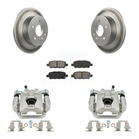 Rear Disc Brake Caliper Coated Rotors And Semi-Metallic Pads Kit For Nissan Sentra Juke KCG-100056S