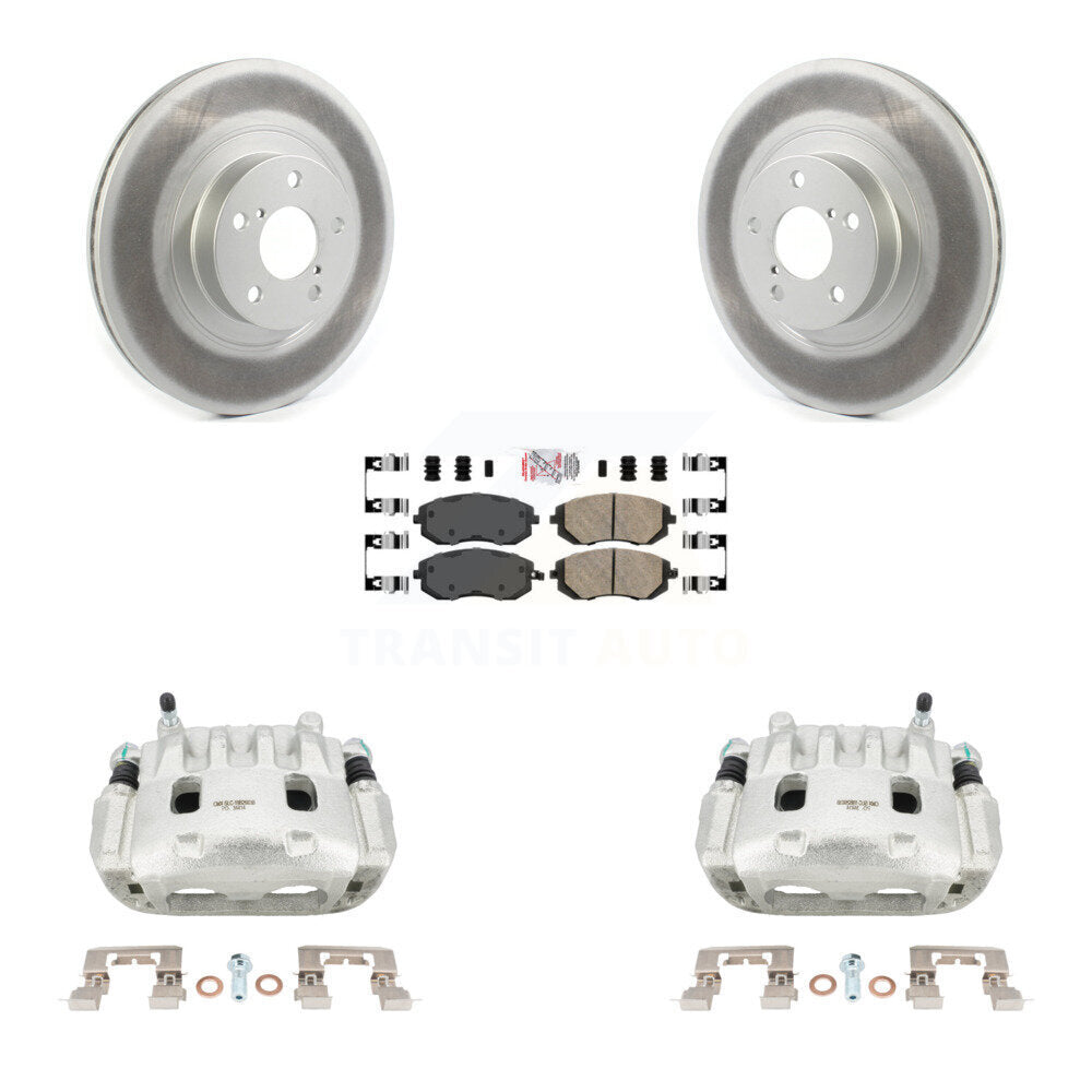 Front Brake Caliper Coat Rotors & Ceramic Pad Kit For Subaru Outback Impreza Legacy Baja KCG-100058N