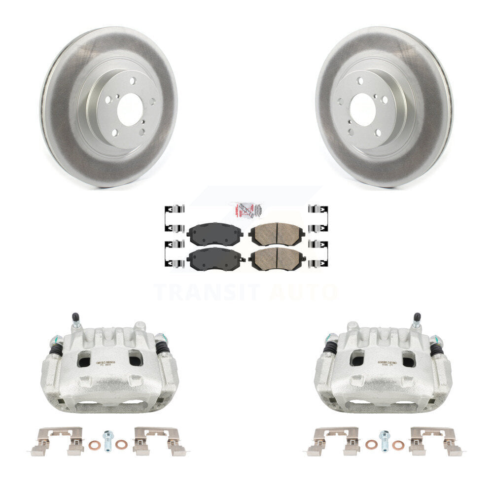 Front Brake Caliper Coat Rotors & Ceramic Pad Kit For Subaru Outback Impreza Legacy Baja KCG-100059N