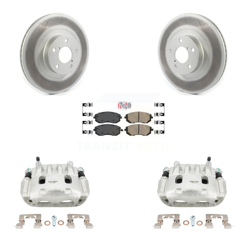 Front Brake Caliper Coat Rotors & Ceramic Pad Kit For Subaru Outback Impreza Legacy Baja KCG-100059N