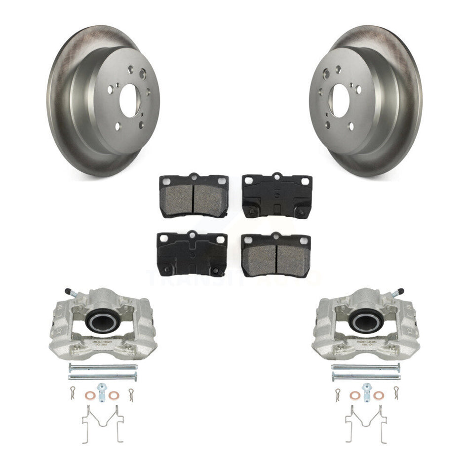Rear Disc Brake Caliper Coated Rotors And Semi-Metallic Pads Kit For Lexus IS250 KCG-100061S