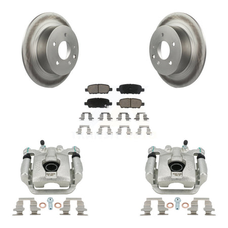 Rear Disc Brake Caliper Coated Rotors And Ceramic Pads Kit For Nissan Sentra Juke KCG-100063C