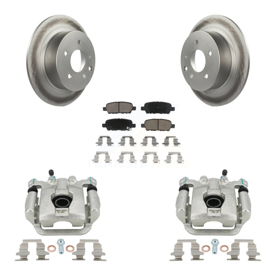 Rear Disc Brake Caliper Coated Rotors And Ceramic Pads Kit For Nissan Sentra Juke KCG-100063C