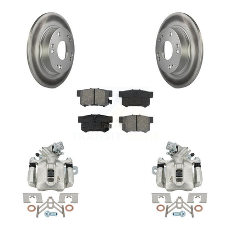 Rear Disc Brake Caliper Coat Rotor & Semi-Metallic Pad Kit For Honda Civic Acura CSX ILX KCG-100065S
